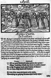 Month of April, from The Shepheardes Calender by Edmund Spenser, facsimile of original published in 1579